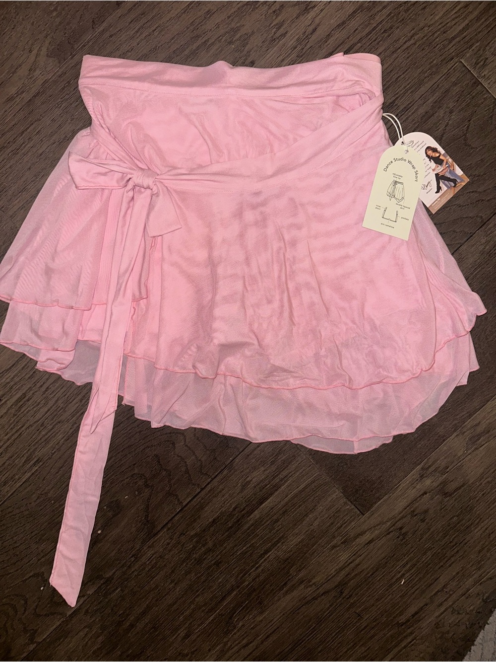Blogilates Light Pink dance studio wrap skort XL